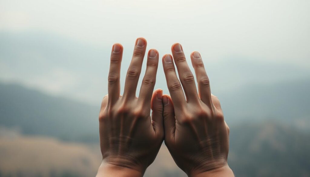 A pair of hands, gently but firmly pressed against a translucent barrier, symbolizing the concept of emotional boundaries. The hands are depicted in a soft, muted palette, with a slight sense of tension in the fingertips. The background is a hazy, dreamlike landscape, evoking a sense of introspection and contemplation. Soft, diffused lighting illuminates the scene, creating a serene and introspective atmosphere. The overall composition aims to convey the delicate balance between connection and separation, the need to both protect and open oneself to others. A pair of hands, gently but firmly pressed against a translucent barrier, symbolizing the concept of emotional boundaries. The hands are depicted in a soft, muted palette, with a slight sense of tension in the fingertips. The background is a hazy, dreamlike landscape, evoking a sense of introspection and contemplation. Soft, diffused lighting illuminates the scene, creating a serene and introspective atmosphere. The overall composition aims to convey the delicate balance between connection and separation, the need to both protect and open oneself to others.